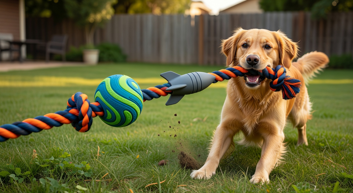 Rocket Tug Rope dog toy